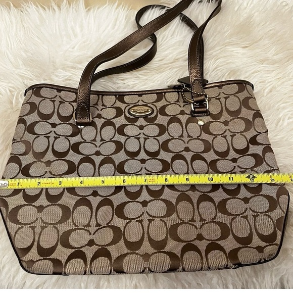 Coach Brown Signature Tote Bag - Picture 4 of 5
